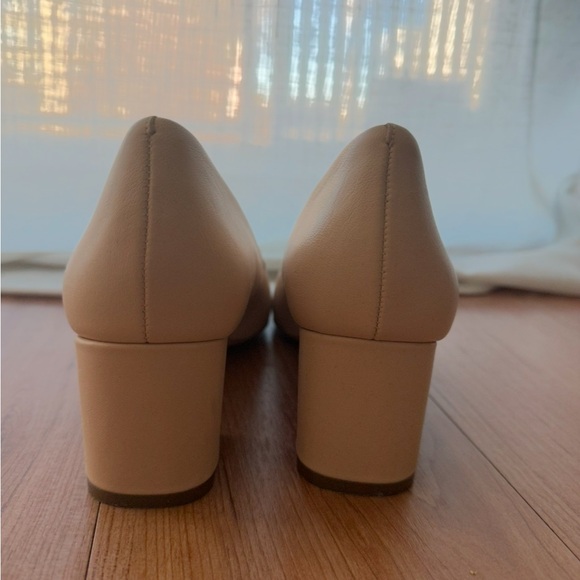 J.Crew Bryn Cap-Toe Leather Block Heel - Beige - Picture 3 of 9